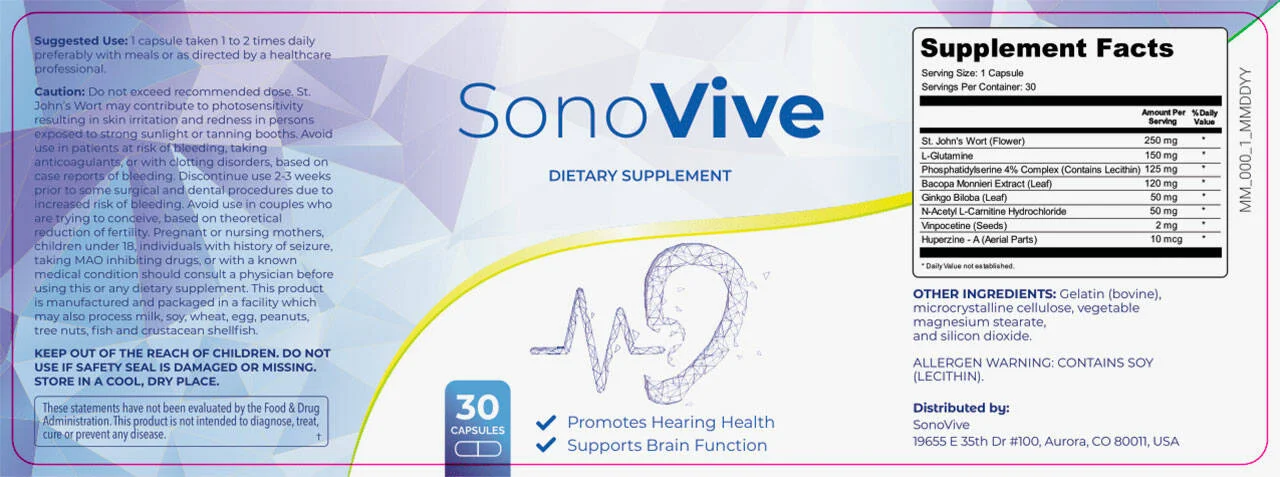 Sonovive Ingredients